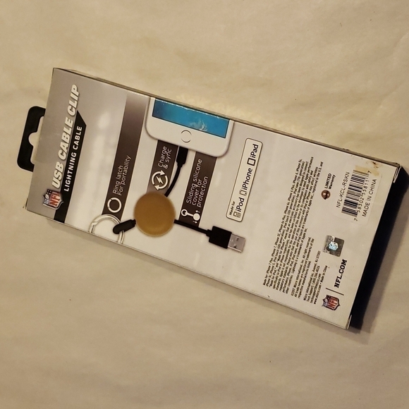 NEW NFL Washington Redskins Football Team USB Cable Clip Lightning Cable - Picture 5 of 9